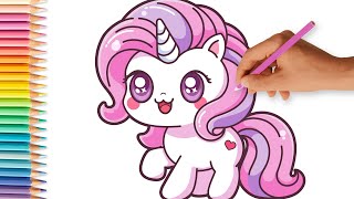 Cómo Dibujar Un Unicornio Kawaii Dibujos Fáciles