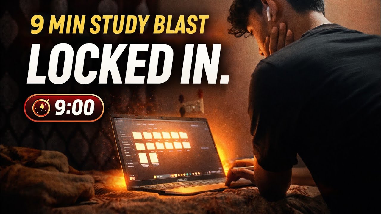 9 MIN STUDY BLAST 🔥 | Locked In Focus Session (No Distractions) - YouTube