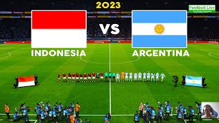 INDONESIA VS ARGENTINA - FIFA FRIENDLY MATCH 2023 Full Match | Messi vs Indonesia | PES Gameplay