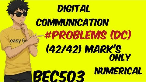 Digital Communication Numericals with Solutions | BEC503 | Fixed & Important Questions | #problems