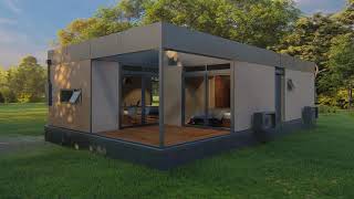 Casa prefabricada Ecohouse modelo Floresta 91mts2 2 recamaras 1 baño