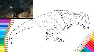 How To Draw T-REX in Jurassic World Fallen Kingdom