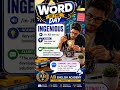 word of the day | Ingenious #vocabulary #education #english