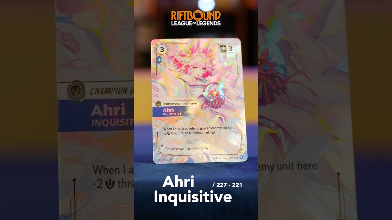 Ahri - SFD 227/221 (Over-numbered) 🩷#Riftbound #TCG #Ahri #Lol