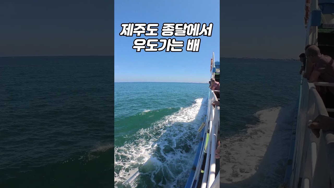Boat from Jongdal, Jeju Island to Udo Island 제주도 종달에서 우도가는 배 #shorts