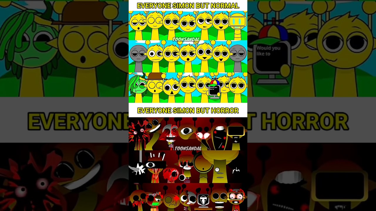 EVERYONE SIMON BUT NORMAL Vs EVERYONE SIMON BUT HORROR 