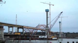 HD TIME LAPSE PORT MANN BRIDGE WIDEST BRIDGE IN THE WORLD BY BCNEWSVIDEO OCT 27 2010