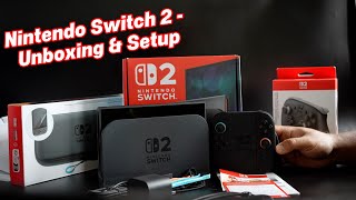 Unboxing the Nintendo Switch 2 Mario Kart World Bundle, Pro Controller,  Case, Setup and Play!