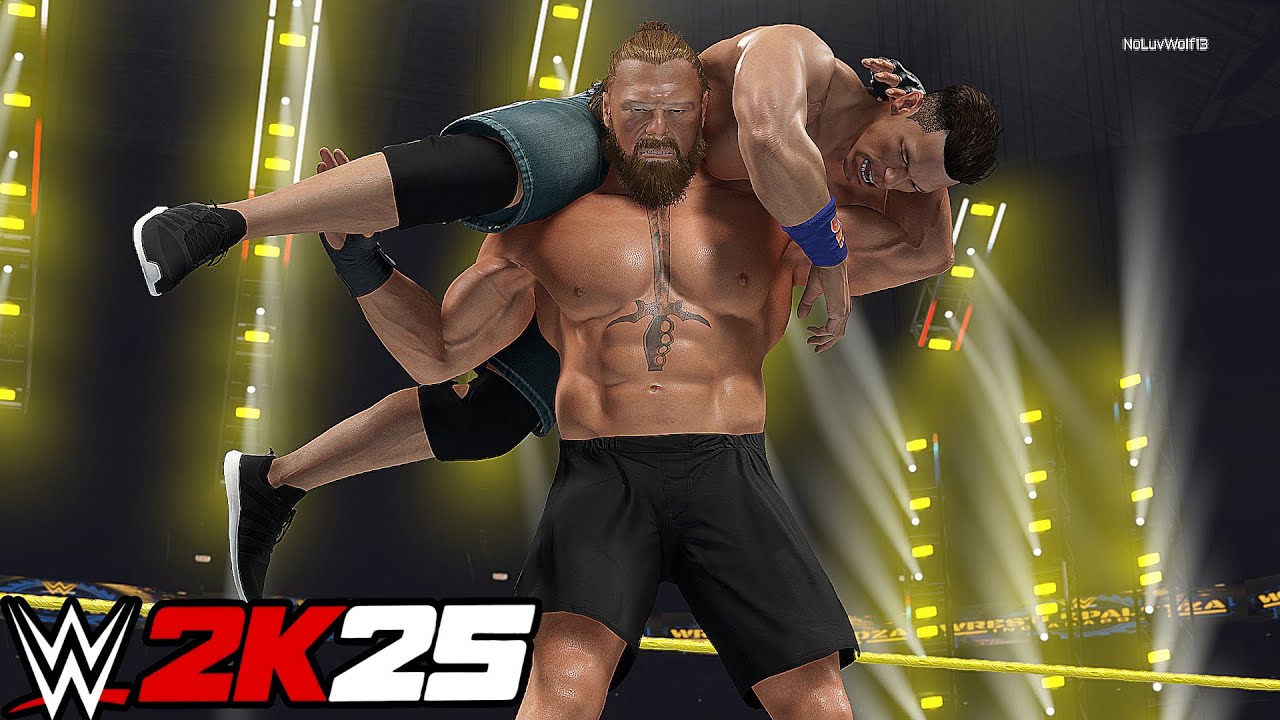 INSANE MATCH! John Cena Vs Brock Lesnar WrestlePalooza! - WWE 2K25