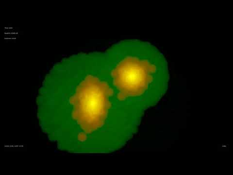 Galaxy Collision GadGet2 simulation (60000 particle, t=15, step=0.02)