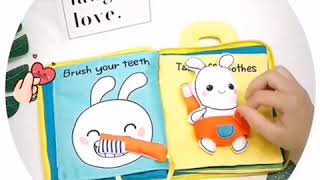 Baby 3D Cloth Book Quiet Books Busy Book Soft Toys Sensory Touch and Feel Fabric Activity