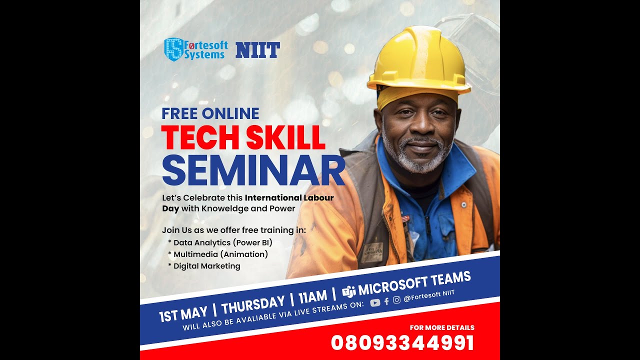 Free Online Tech Skill Seminar Live Stream (Fortesoft - NIIT) - YouTube