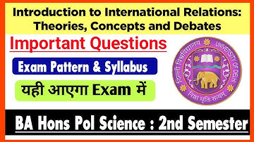 Introduction to International relations Theories Concepts and Debates BA Hons Pol Science 2nd DU SOL