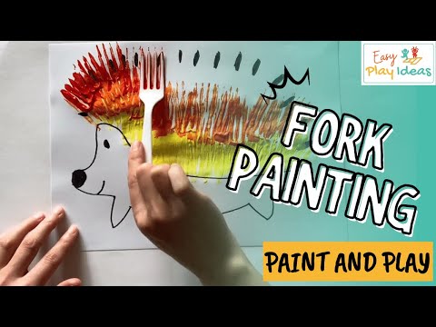 PLAY IDEAS | Fork painting for kids: Easy paint ideas for kids