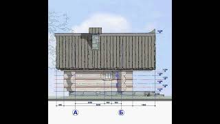 банька 3 на 4 из полубрёвен #сауна #баняизкедра #woodworking #logcabin #баняизбревна #diy