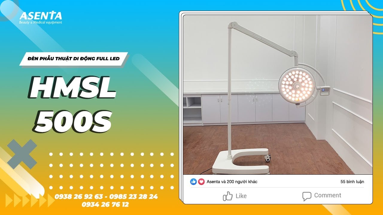 Đèn mổ di động Full Led HMSL-500S | Đèn phẫu thuật không hắt bóng - YouTube