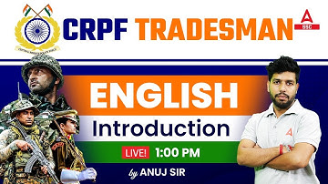 CRPF Tradesman English Class | Syllabus Introduction by Anuj Sir