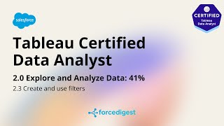 Tableau Certified Data Analyst - Certification Exam Full Course Vol. 2.3