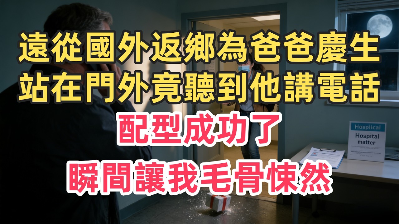 遠從國外返鄉為爸爸慶生，站在門外竟聽到他講電話：配型成功了！瞬間讓我毛骨悚然