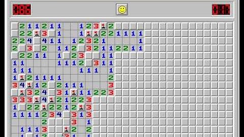 Minesweeper expert solved in 38,18 (39) s. (Former Russian record)