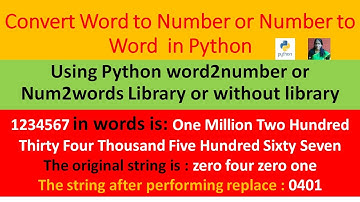 Convert number to word  & word to number in python with or without library RATAN AGARWAL IT INFORMER