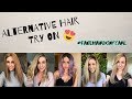 TRYING ON TOPPERS & WIGS | Alternative hair try on