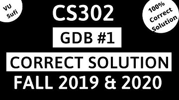CS302 GDB Solution 2020 |Fall 2019| VU Sufi |