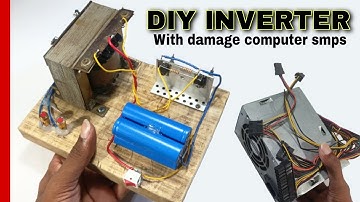 How to make inverter 12 to 220v with damage computer smps | DIY inverter
