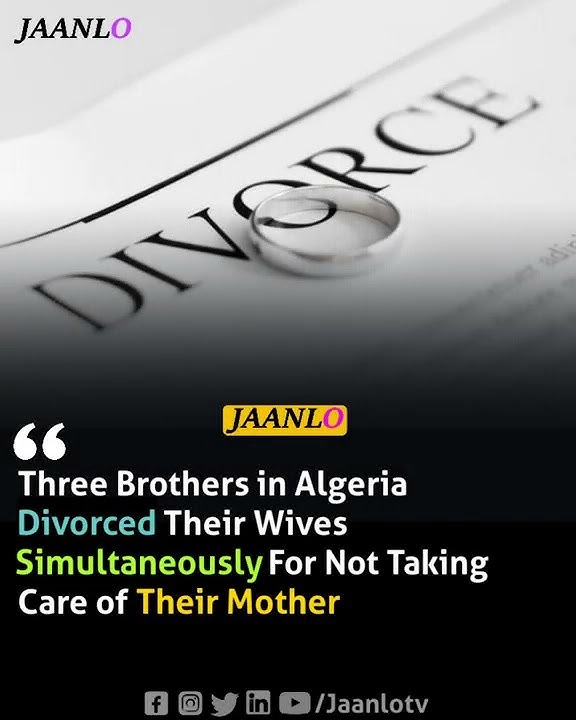 Three brothers in Algeria reportedly divorced their wives in less than a minute.