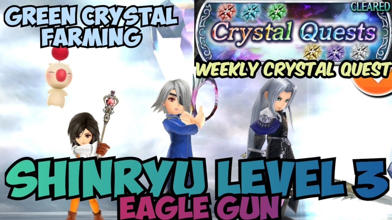 [DFFOO] OPERA OMNIA - WEEKLY CRYSTAL QUEST SHINRYU LEVEL 3 - GREEN CRYSTAL - GARNET FUJIN SEPHIROTH