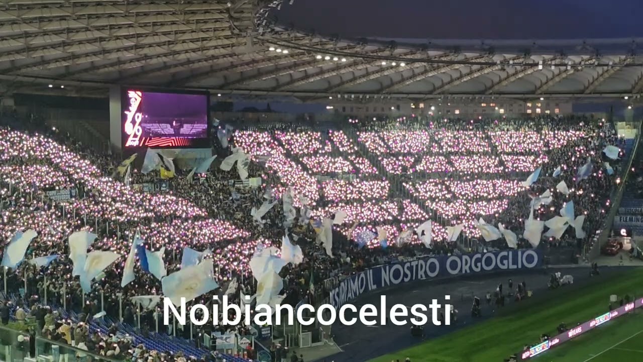 #Lazio - #ViktoriaPlzen, la coreografia della #CurvaNord