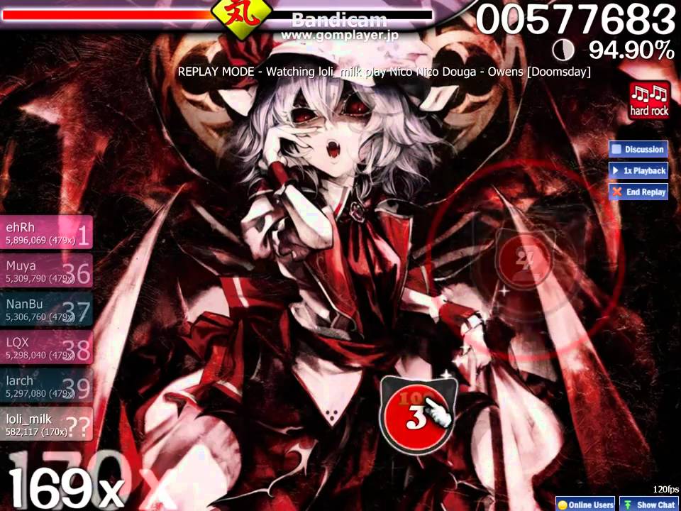 [osu!] Nico Nico Douga - Owens [Doomsday]HR - YouTube