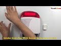 Wireles Strobe Siren With Sensor And Remote Control صفارات إنذار مع جهاز استشعار وجهاز تحكم عن بعد 