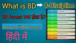 8D problem solving methodology! What is 8D 8D क्या है How to fill 8D format 8D problem solving!