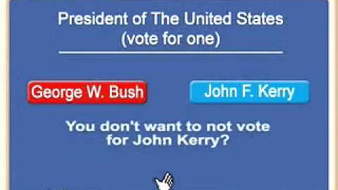 La fameuse machine  voter en Floride Kerry contre Bush