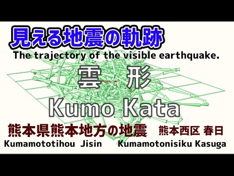 [見える地震の軌跡]The trajectory of the visible earthquake: Kumamotonisiku Kasuga