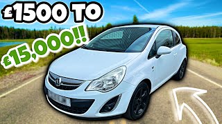 I MADE £1k+ PROFIT IN LESS THAN 24 HOURS ON THIS CORSA FLIPPING CARS EP:1