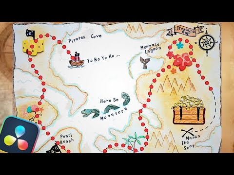 Travel Map Animation In Davinci Resolve |  The easiest way !! Animated line  Tutorial |