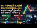 RSI + Volume Oscillator Strategy Explained in Telugu 🔥 Best Reversal Setup #intradaytrading