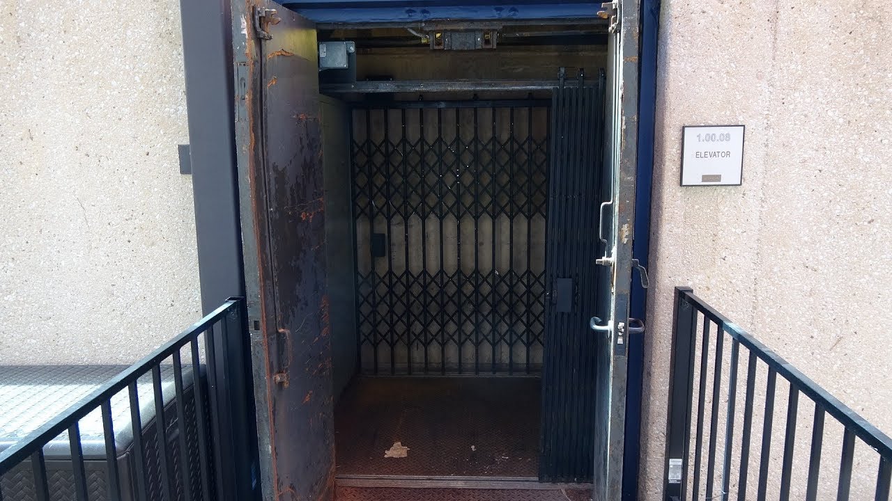 AMAZING Vintage Gated Sidewalk/Freight Elevator on UTSA's campus in San