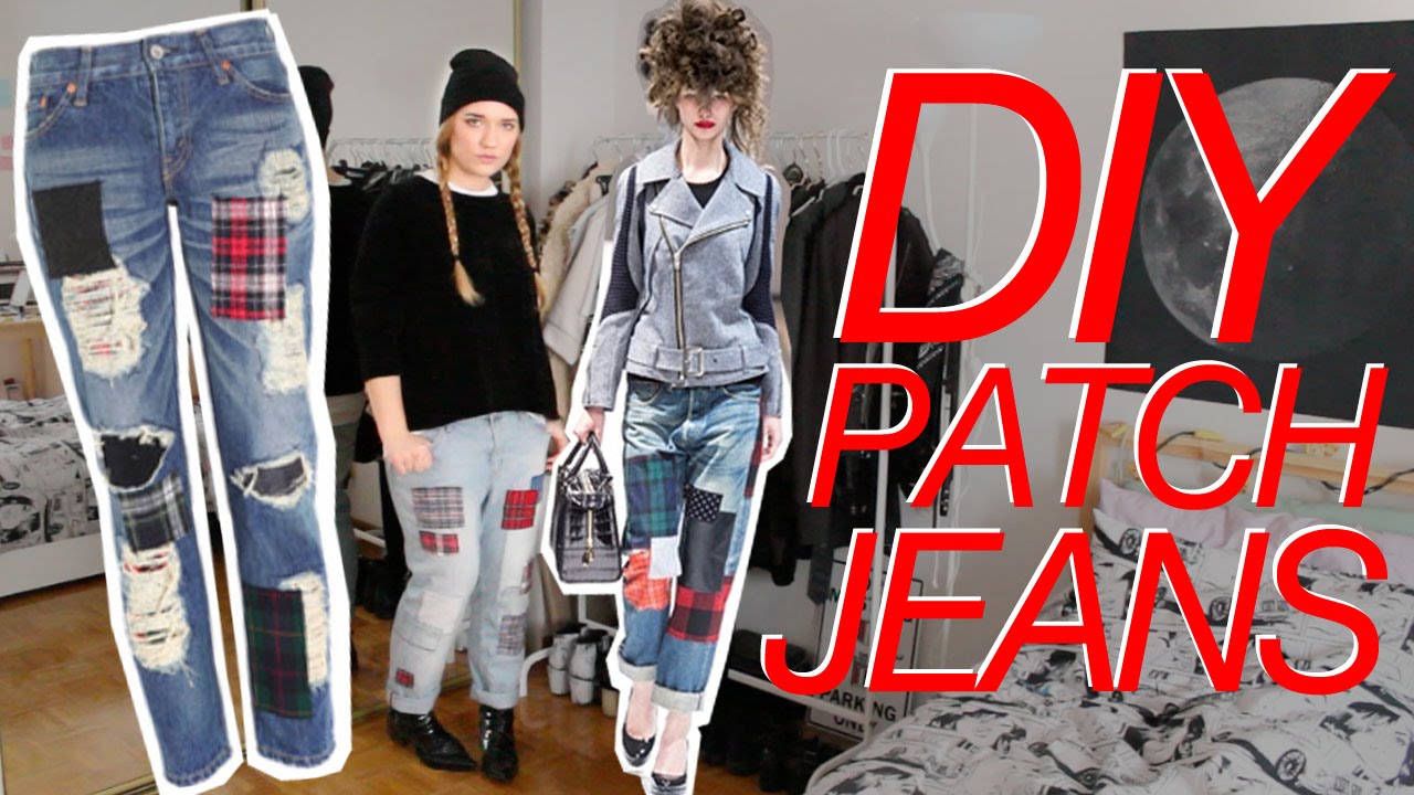 12 DAYS OF DIY | Patch Jeans inspired by Junya Watanabe - YouTube