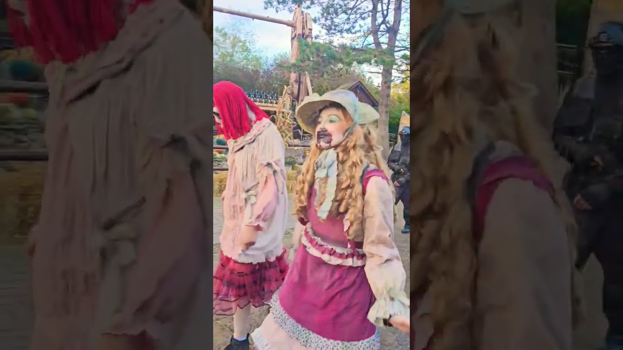 Zombies et personnages effrayants &agrave; Ibilaw / Walibi pour halloween #walibi #halloween