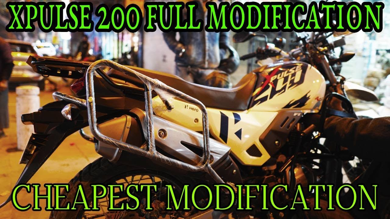 Hero Xpulse 200 Modification 🔥 Cheap and best bike modification