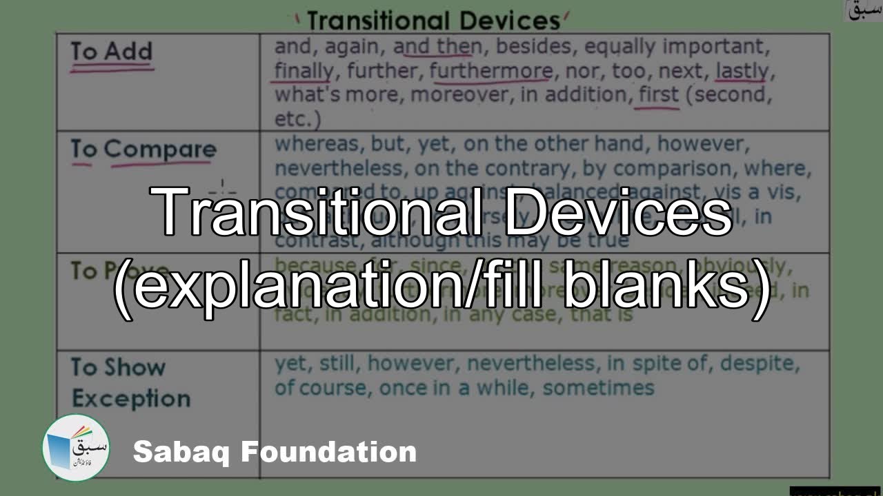 different transitional devices