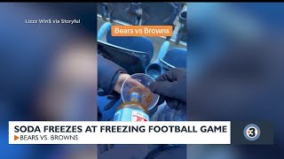 Soda freezes in Bears vs Browns game at Soldier Field