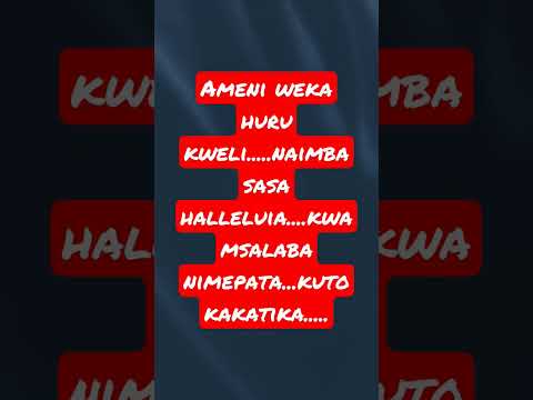 Ameni Weka Huru Kweli Naimba Sasa Halleluia Kwa Msalaba Nimepata Kutokakatika