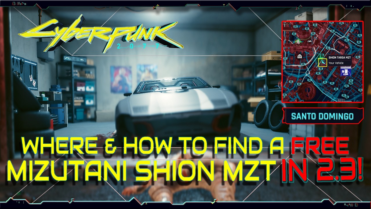 Cyberpunk 2077 — How to get a Mizutani Shion Targa MZT FREE in v2