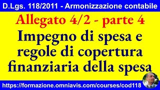Armonizzazione (D.Lgs 118/2011) - Allegato 4/2 - Impegno di spesa e regole di copertura (9/6/2024)
