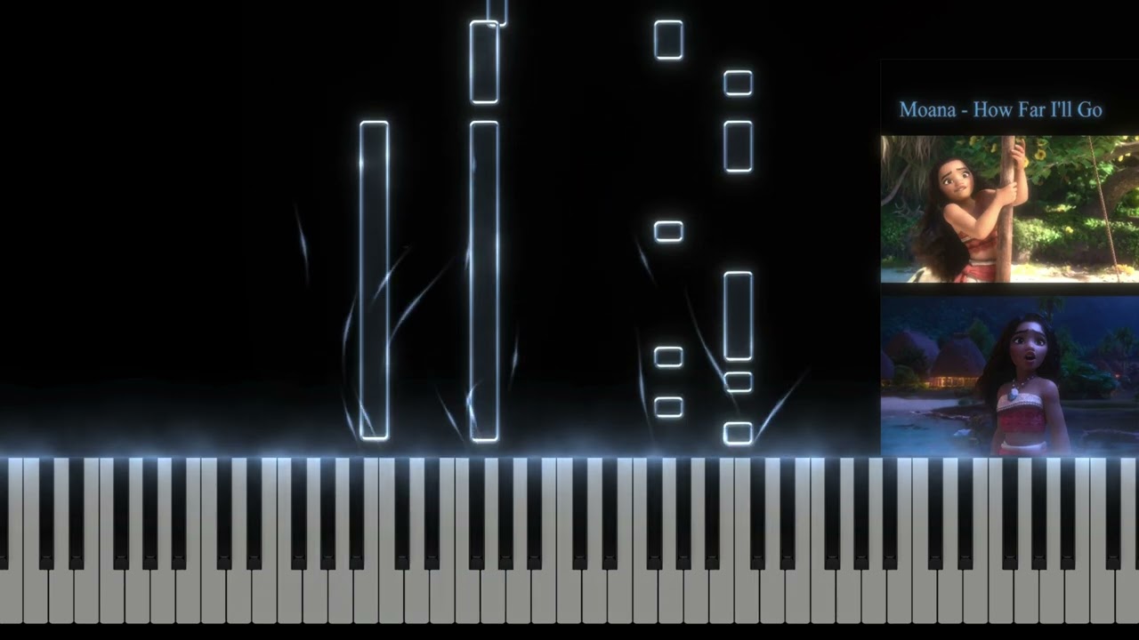 How Far I"ll Go - Moana- Easy Piano - Music Sheets