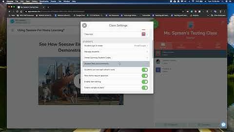 Account & Class Settings in Seesaw